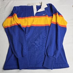 Vintage Hardin Knitwear Rugby Striped Shirt 90's Long Sleeve Polo USA L